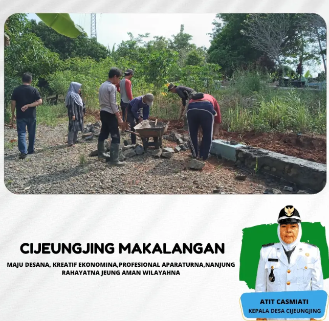 Pembangunan Jalan Swadaya di Area Makam Astana Aki Wujud Semangat Gotong Royong Warga