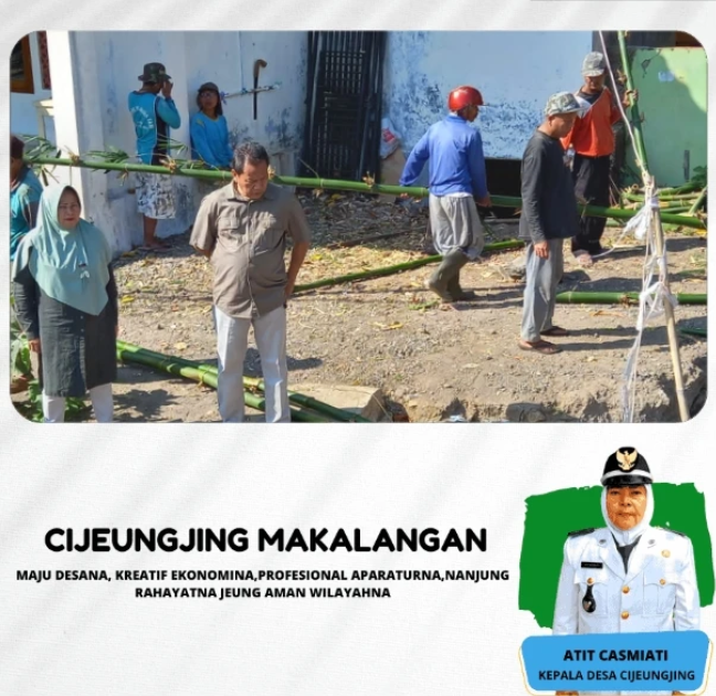 Kerja Bakti Warga Antisipasi Longsor di Sekitar Pemandian Umum Ciangsana